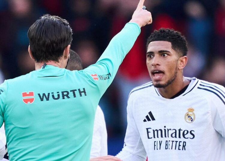 Bellingham es suspendido por dos juegos de Laliga por insultos al árbitro