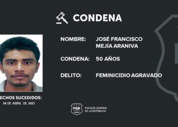 50 años de prisión para sujeto que asesinó a su propia pareja