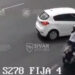 Cámaras captan imprudencia vial que puso en riesgo a motociclista