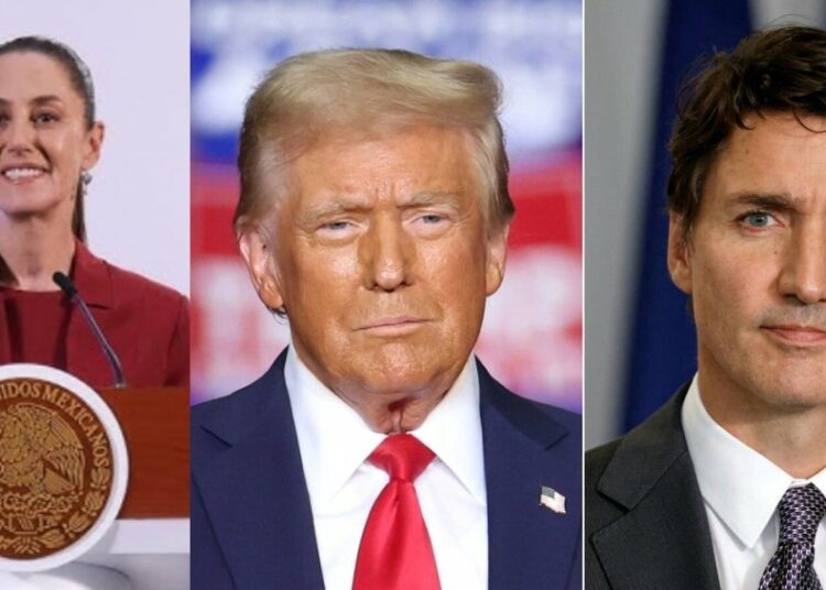 Trump hablará con Sheinbaum y Trudeau sobre los aranceles este lunes