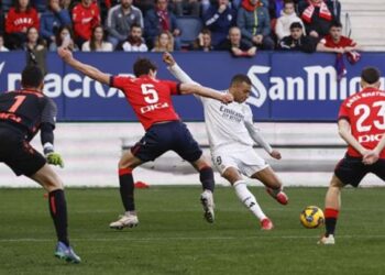 Osasuna logró sacar el empate de local frente a Real Madrid