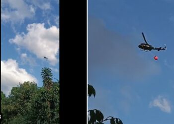 Cae en la laguna de Chanmico un helicóptero que sofocaba las llamas en un incendio del volcán de San Salvador