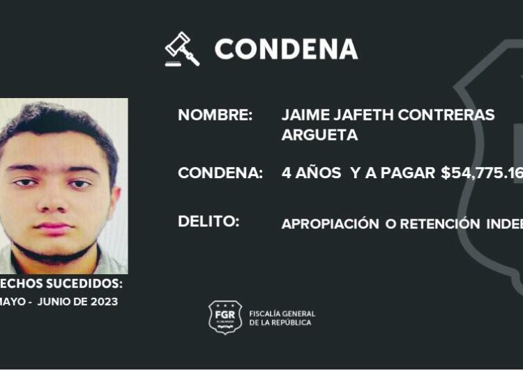 Condenan a cajero de Tropigas a 4 años de cárcel por apropiarse de $55 mil de la empresa