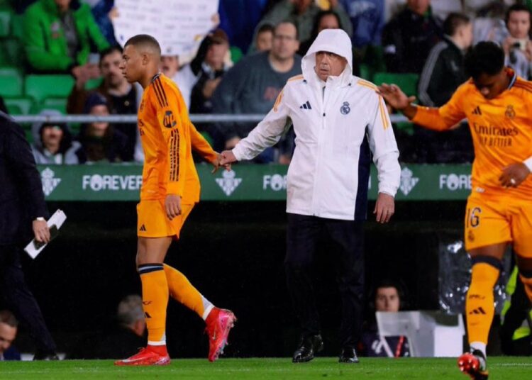 Carlo Ancelotti admite que Kylian Mbappe ‘no estuvo en su mejor nivel’