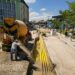 Continúan trabajos de cableado subterráneo en el Centro Histórico de San salvador