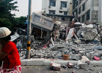 Réplicas de hasta 6.4 grados han sido sentidas tras poderoso terremoto en Birmania