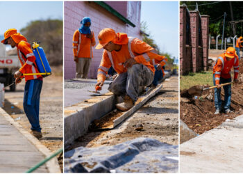 FOVIAL avanza en la construcción de drenajes en carretera hacia playa El Jagüey