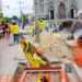 Avanzan trabajos de cableado subterráneo en el centro de San Salvador que mejorarán los espacios públicos
