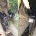 Mujer en estado de ebriedad pierde el control de su moto y cae en una cuneta en Lourdes
