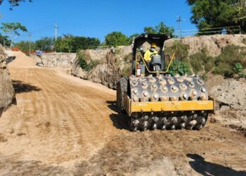 Avanzan los trabajos de mitigación en cárcavas de Distrito Italia, Tonacatepeque