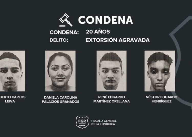 Fiscalía logra condena contra miembros de la MS por amenazar a víctima para obtener dinero
