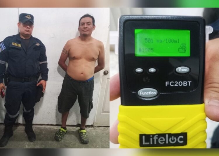 Capturan a conductor ebrio que provocó accidente en el km 38 de la carretera Panamericana