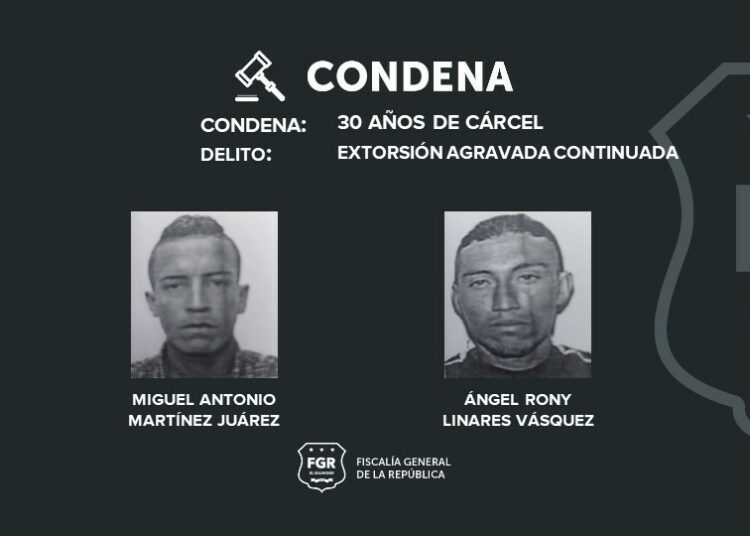 30 años de prisión para pandilleros de la MS por extorsión