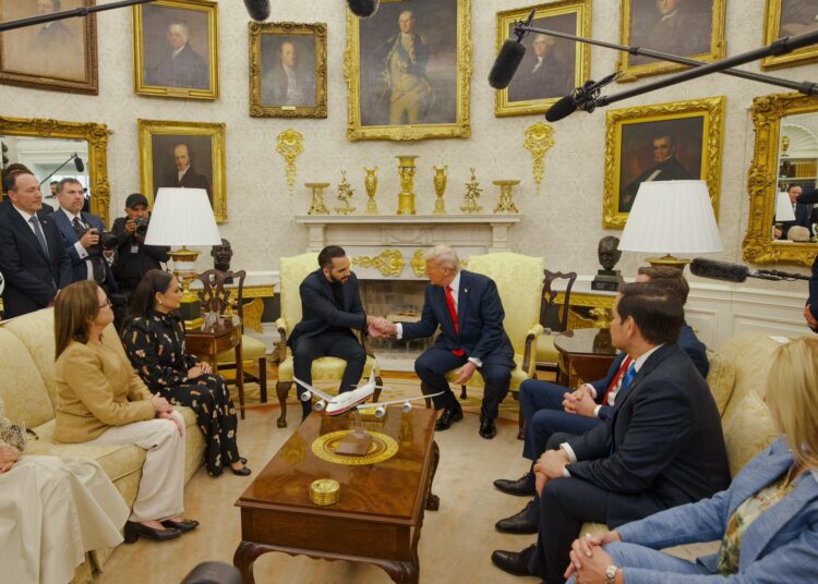 Donald Trump califica como “fuera de serie” al presidente Nayib Bukele