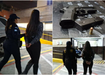 PNC de Guatemala captura a mujer que disparaba al aire con arma robada
