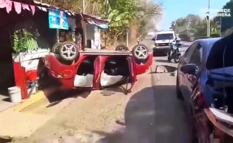 Accidente en playa El Majahual deja dos lesionados