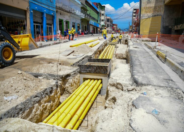 Cableado subterráneo del Centro Histórico de San Salvador avanza