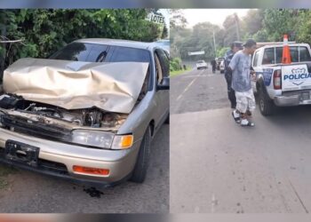 Capturan a conductor ebrio tras accidente en carretera Santiago de María, Usulután