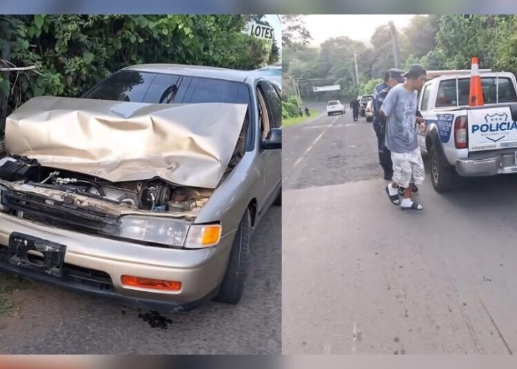 Capturan a conductor ebrio tras accidente en carretera Santiago de María, Usulután