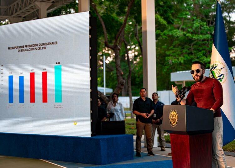 Gestión Bukele alcanza récord histórico de inversión en educación