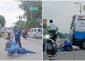 Accidente en alameda Roosevelt deja dos motociclistas lesionados y fuerte carga vehicular