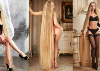 Mujer ucraniana causa sensación en redes por no cortarse el cabello desde hace 34 años