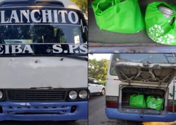 Droga viajaba como encomienda en microbús con destino a San Pedro Sula