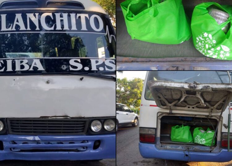 Droga viajaba como encomienda en microbús con destino a San Pedro Sula