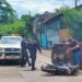 Accidente vial en Santa Ana deja un motociclista lesionado