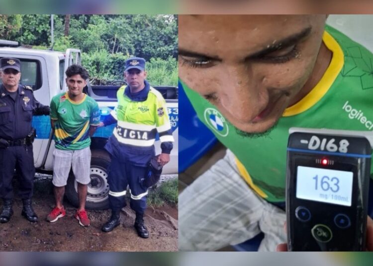 Capturan a joven que manejaba motocicleta en estado de ebriedad en San Juan Opico