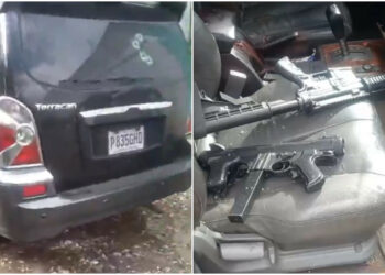 Enfrentamiento en Ciudad Quetzal de Guatemala, deja varias armas incautadas