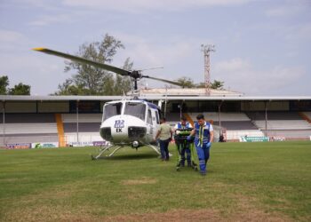 Dos personas en estado crítico evacuadas en helicóptero ambulancia