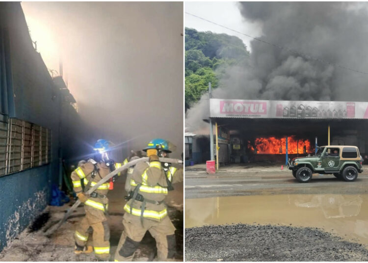 Controlado incendio en taller de Playa Las Flores