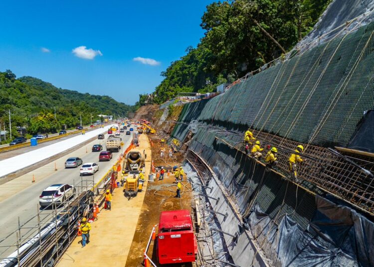 MOP avanza con obras de estabilización de taludes en tramo Los Chorros para prevenir derrumbes