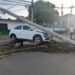 Choque contra poste eléctrico provoca tráfico en Quezaltepeque