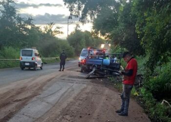 Accidente de camión en carretera Ahuachapán-Santa Ana deja cuatro personas lesionadas