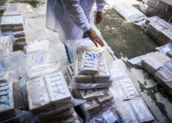 Verifican destrucción de droga incautada recientemente en altamar