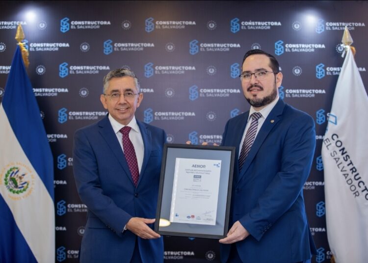 Constructora El Salvador certificada con Sistema de Gestión de Seguridad y Salud en el Trabajo