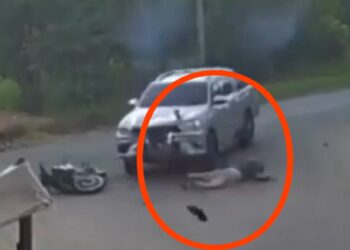 Motociclista colisiona de frente con pickup en desvío al Platanar, San Miguel