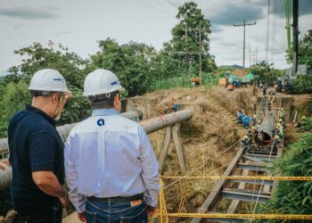 ANDA avanza en la instalación de tuberías y refuerzos para restablecer el suministro de agua en el AMSS