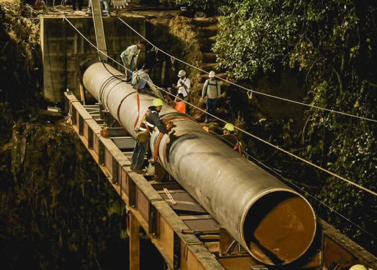 Gobierno continúa fase cuatro de reparación del Sistema Zona Norte para garantizar agua en el AMSS