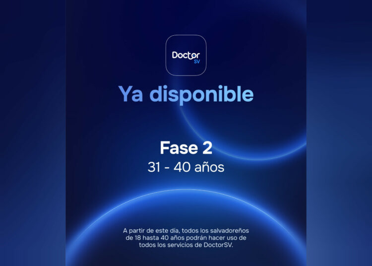 DoctorSV amplía su cobertura y ya atiende gratuitamente a salvadoreños de 31 a 40 años