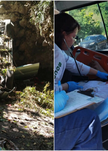 Conductor sobrevive tras caer con su vehículo a un barranco