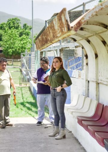 Alcaldesa Victoria Gutiérrez impulsa moderna rehabilitación del estadio Imbers en La Unión
