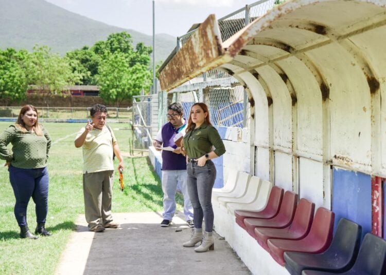 Alcaldesa Victoria Gutiérrez impulsa moderna rehabilitación del estadio Imbers en La Unión