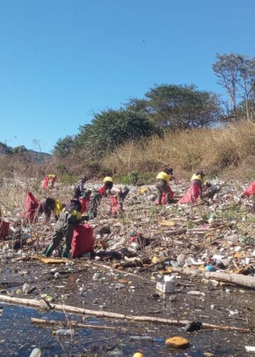Realizan nueva jornada de limpieza en el lago Suchitlán y zonas aledañas