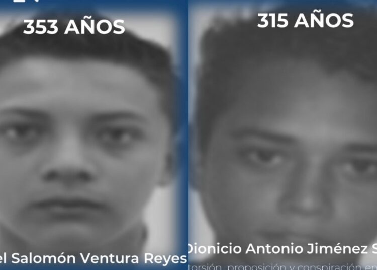 Condenas ejemplares de hasta 353 años de prisión para pandilleros de la MS por diversos delitos