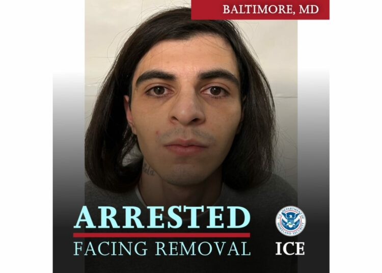 ICE detiene en Baltimore a salvadoreño con historial criminal y orden final de deportación vigente