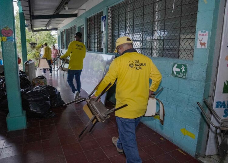 La escuela parvularia de San Juan Talpa recibe una remodelación integral como parte del programa #DosEscuelasXDía