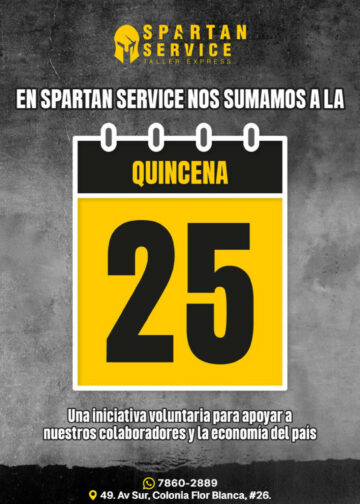 Spartan Service se une a la Quincena 25 en apoyo a sus colaboradores